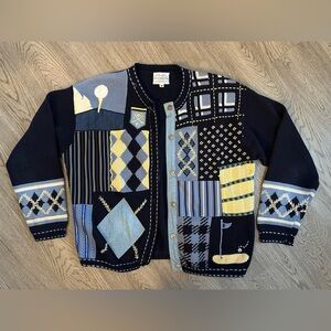 90’s vintage Susan Bristol’s patchwork sweater Size M